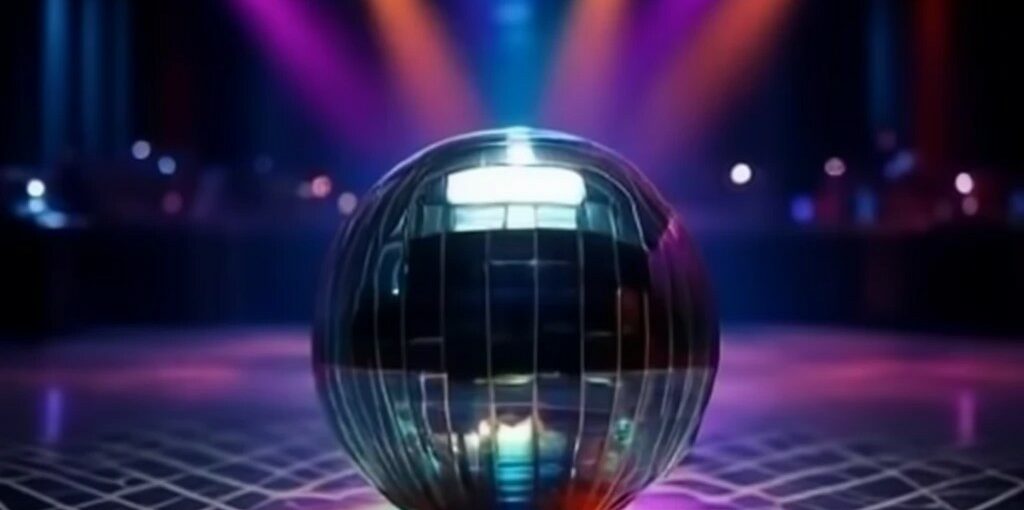 craiyon 135622 A Vibrant Disco Ball Illuminates Dance Floor with Reflective Colorful Rays of Light i