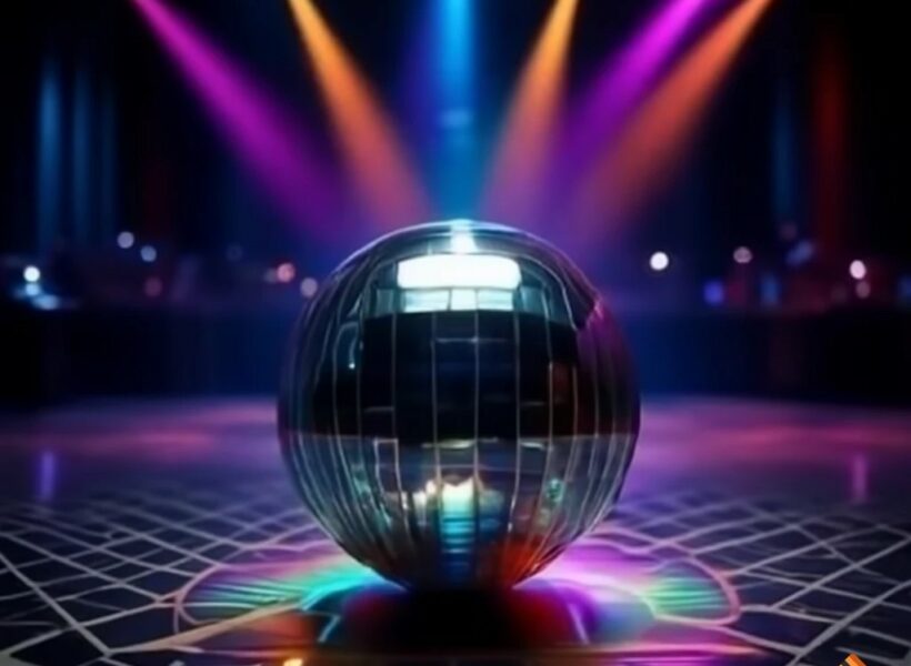 craiyon 135622 A Vibrant Disco Ball Illuminates Dance Floor with Reflective Colorful Rays of Light i